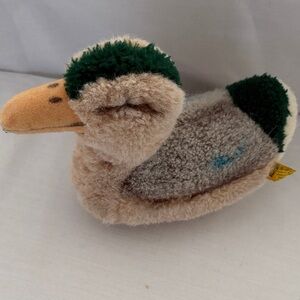 Steiff plush Duck  with Green and Gray Accents
